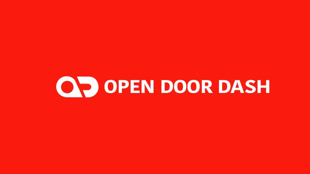 Open Door Dash logo, a program of open door church feeding and looking after people living on the street